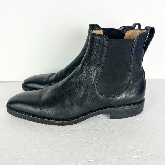 Gravati Tumbled Leather Chelsea Boot Mens Size 10 Black Vibram Gumlite - Picture 1 of 13